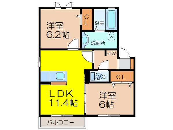 ハッピーライトＴ棟の物件間取画像